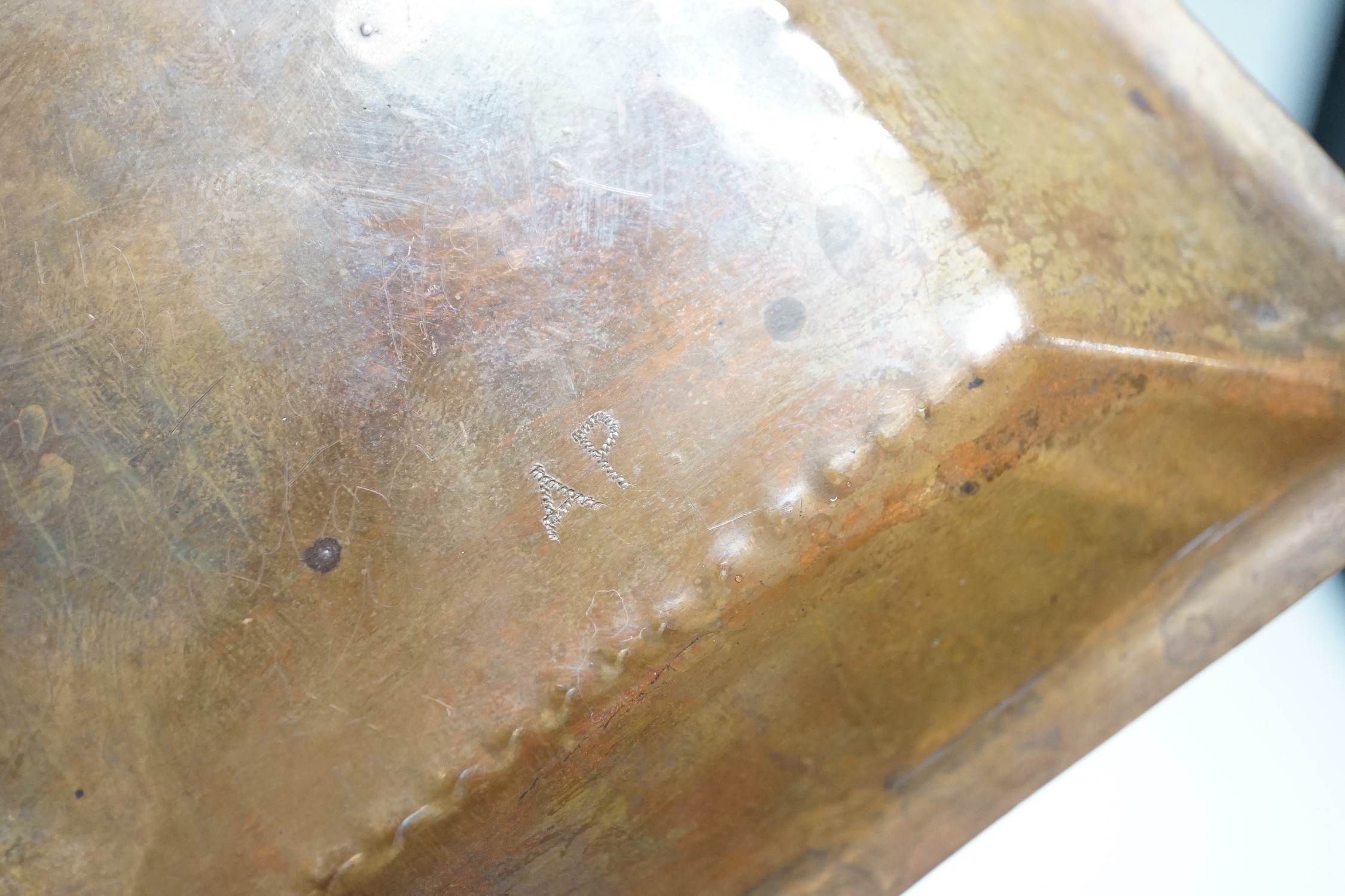 Newton School of Metalwork, Cambridge copper tray by Albert Prime, tutor, 29cm